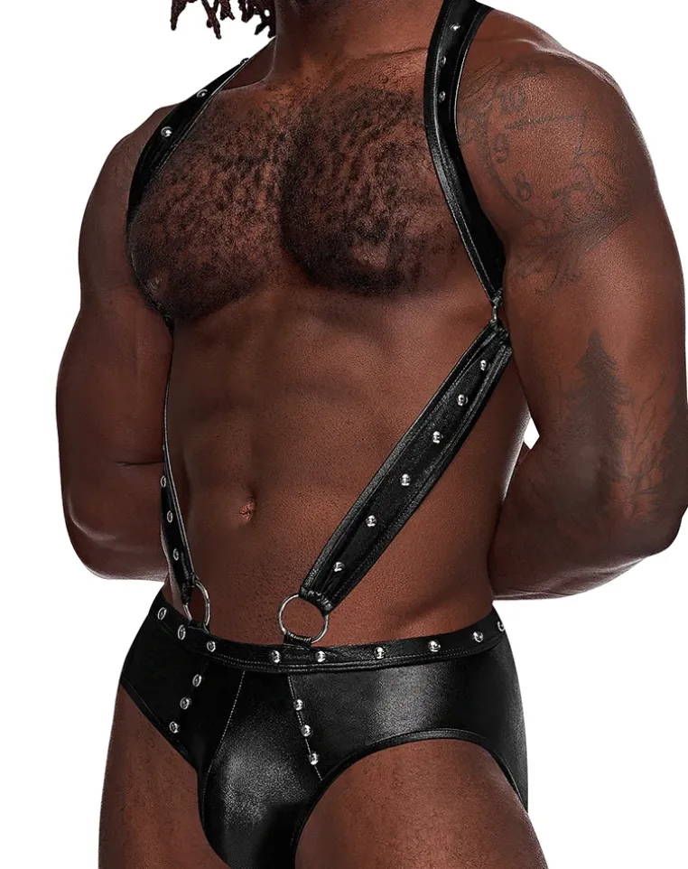 Male Power Pak-154 Fetish Uranus Jockstrap Black