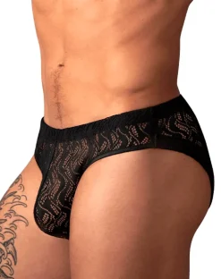 Male Power 330-305 Ripple Moon Jock Black