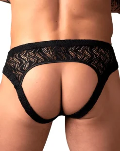 Male Power 330-305 Ripple Moon Jock Black