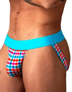 Male Power 349-306 So Comfy Gingham Jock Gingham Print