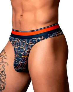 Male Power 412-299 Soo Cumfy Thong Navy-orange