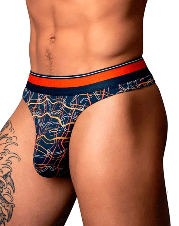 Male Power 412-299 Soo Cumfy Thong Navy-orange