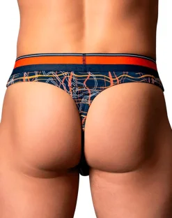 Male Power 412-299 Soo Cumfy Thong Navy-orange