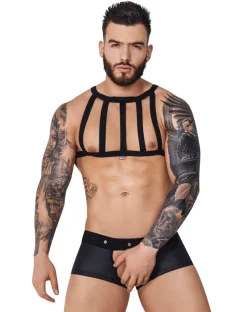 Pikante 1086 Hard Harness Jockstrap Black