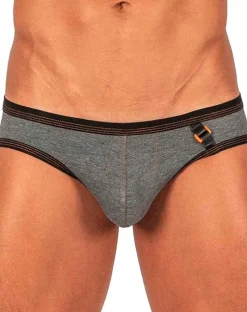 Private Structure Lcut4358 Barn Boy Low Rise Mini Brief Stone Gray