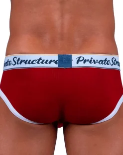 Private Structure Scus4529 Classic Mid Waist Mini Briefs Red