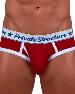 Private Structure Scus4529 Classic Mid Waist Mini Briefs Red
