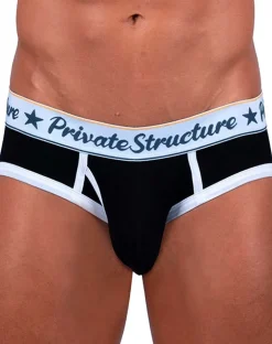 Private Structure Scus4529 Classic Mid Waist Mini Briefs Black