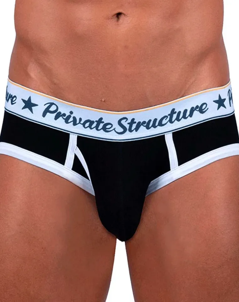 Private Structure Scus4529 Classic Mid Waist Mini Briefs Black