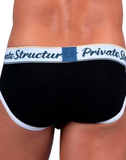 Private Structure Scus4529 Classic Mid Waist Mini Briefs Black