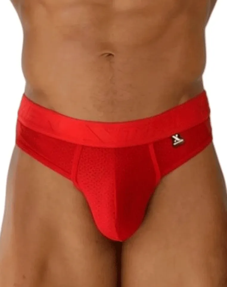 Xtremen 91268 Elite Athletic Micro-perforated Performance Thongs Red