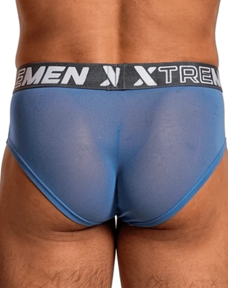 Xtremen 91262 Microfiber Mesh Briefs Blue