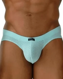 Xtremen 91270 Sleek Low-rise Perforated Briefs Seawater