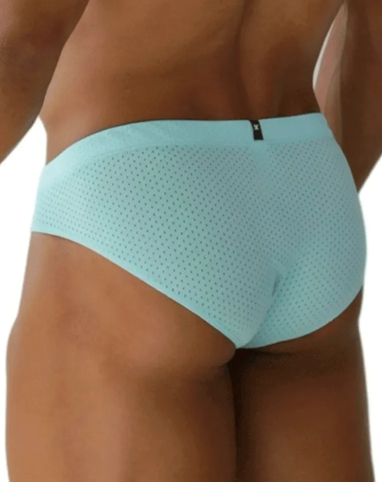 Xtremen 91270 Sleek Low-rise Perforated Briefs Seawater