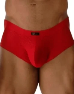 Xtremen 91269 Sleek V-cut Performance Mesh Briefs Red