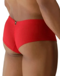 Xtremen 91269 Sleek V-cut Performance Mesh Briefs Red