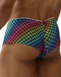 Xtremen 91283 Ultimate Low-rise Rainbow Printed Briefs Paw Print