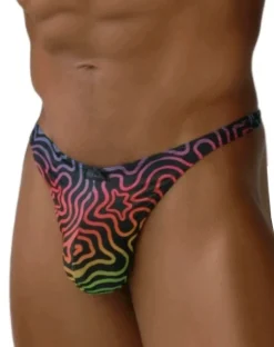 Xtremen 91284 Ultimate Rainbow Expression Men's Thong Labyrinth