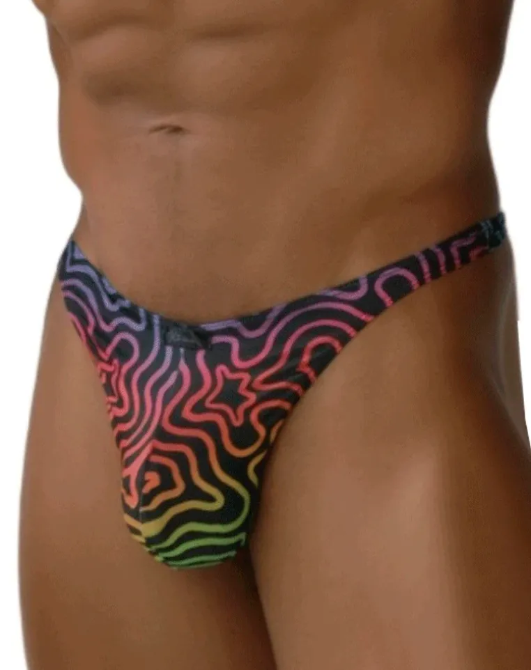 Xtremen 91284 Ultimate Rainbow Expression Men's Thong Labyrinth