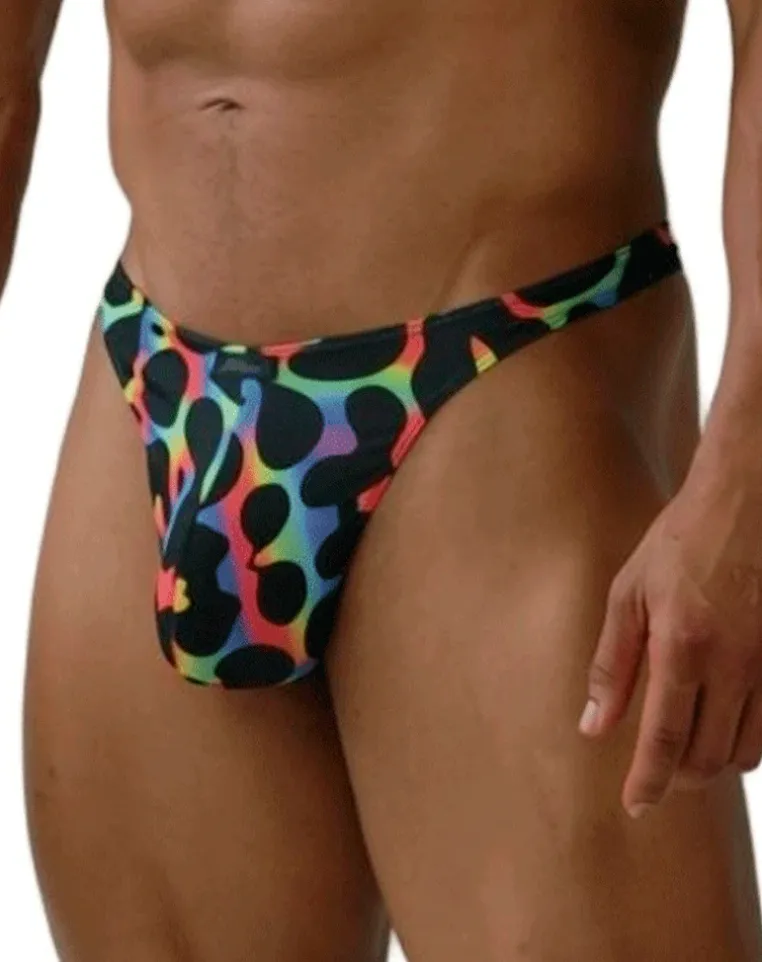 Xtremen 91284 Ultimate Rainbow Expression Men's Thong Mushroom