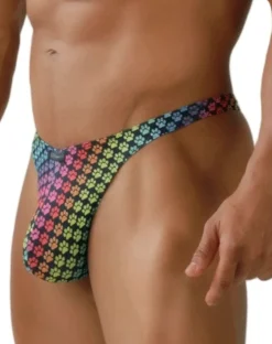 Xtremen 91284 Ultimate Rainbow Expression Men's Thong Paw Print