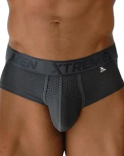 Xtremen 91250 Xtremen Athletic Performance Mesh Briefs Gray