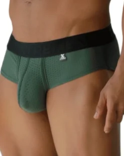 Xtremen 91250 Xtremen Athletic Performance Mesh Briefs Military Green