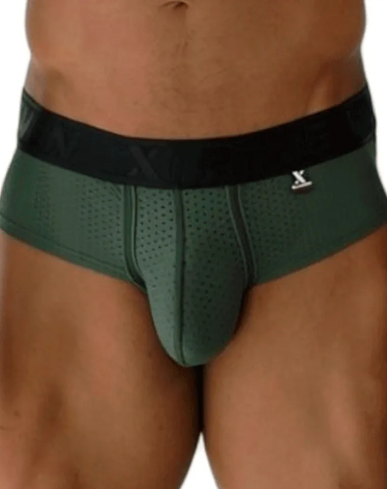 Xtremen 91250 Xtremen Athletic Performance Mesh Briefs Military Green